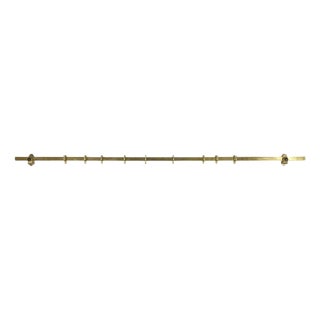Antique Brass Pot Rack Rail French Kitchen Hanging Rack, 1890s For Sale