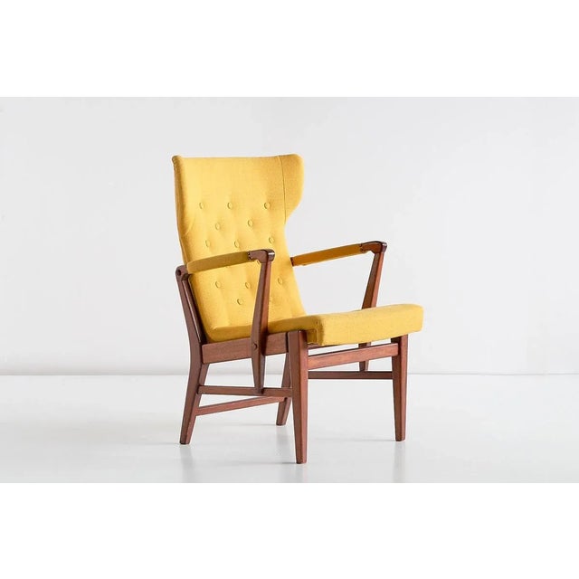 Set of Mahogany Armchairs by Bertil Söderberg for Nordiska Kompaniet, 1940s For Sale - Image 10 of 16