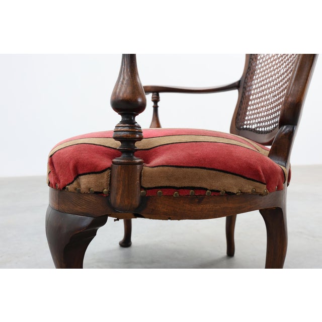 Wood Louis XV Style Oak and Cane Armchair, France, 1890 For Sale - Image 7 of 15