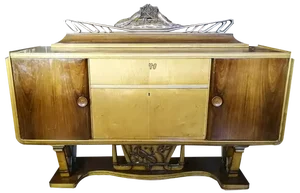 Art Deco Style Sideboard in Two-Tone Wood, Italy, 1920s