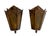 Early 20th Century Antique Copper Plated Hexagonal Wall Sconces For Sale - Image 5 of 9