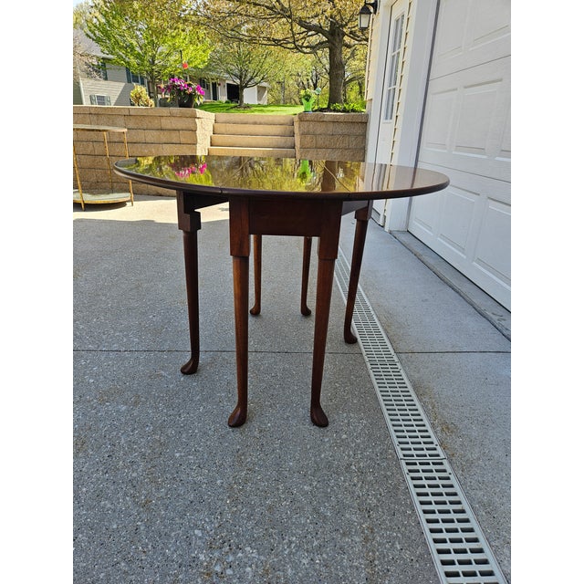 Queen Anne Oval Mahogany Queen Anne Drop Leaf Table -Pub Table For Sale - Image 3 of 12