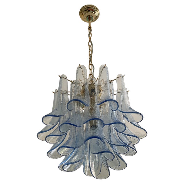 Blue Selle Murano Glass Chandelier from Simoeng For Sale