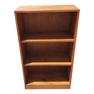 Mid-Century American Classical Stained Pine Bookcase