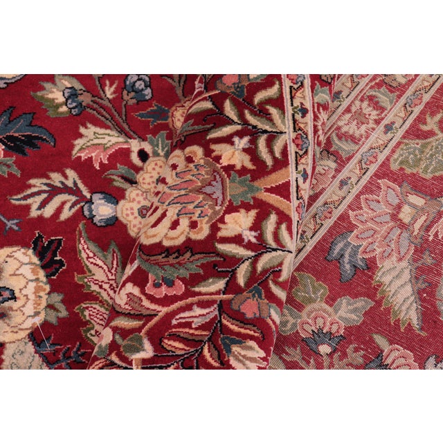 Textile Shabby Chic Nagi Pak-Persian Red/Red Wool Rug - 9'0'' X 12'7'' For Sale - Image 7 of 9