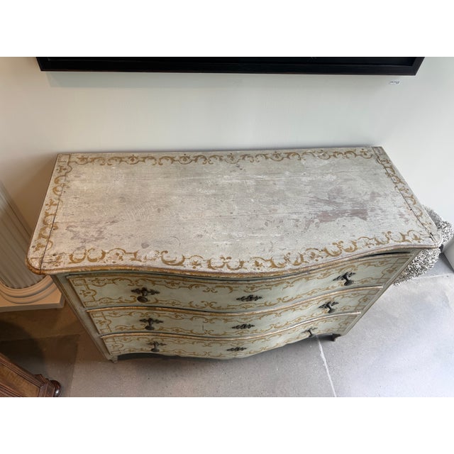 Wood Antique Serpentine Bombe Commode For Sale - Image 7 of 7