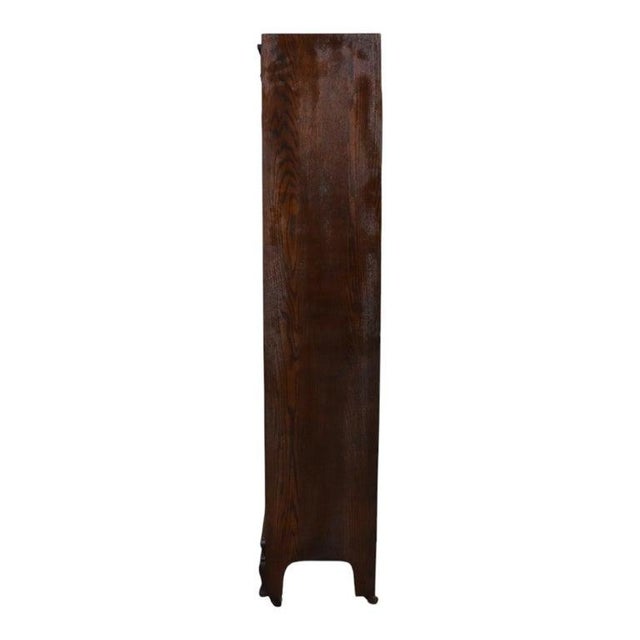 1920s Arts & Crafts Mission Style Oak 2-Door Bookcase With Original Finish C1920 For Sale - Image 5 of 8