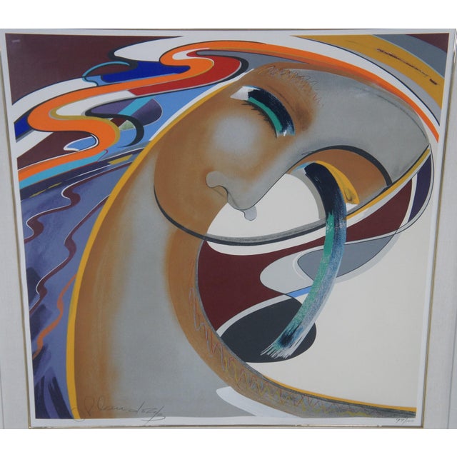 1986 Orlando Agudelo-Botero "Silent Passions" Signed Serigraph Abstract Figure For Sale - Image 4 of 13
