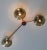 Mid-Century Modern Trio Polished Copper Smoky Glass Flush Mount by Fabio Ltd For Sale - Image 3 of 5