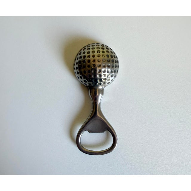 Mid 20th Century Vintage Silver Golf Ball Bottle Opener For Sale - Image 5 of 7