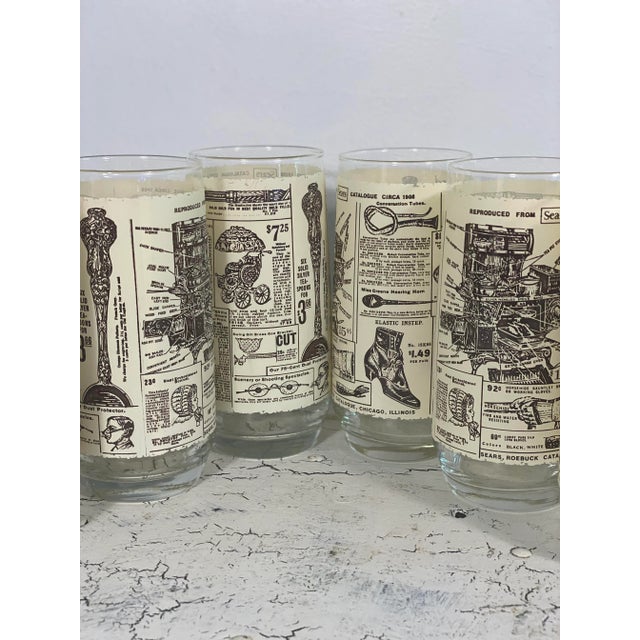 American Sears & Roebucks Ad 1908 Drinking Glasses - Set of 6 For Sale - Image 3 of 13