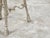 Italian Midcentury Steel Side Table with Circular White Marble Top and Hoof Feet For Sale - Image 9 of 10