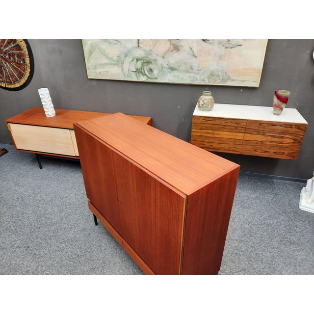 Black Model S21 Highboard in Teak by Dieter Wäckerlin for Behr, 1960s For Sale - Image 8 of 13