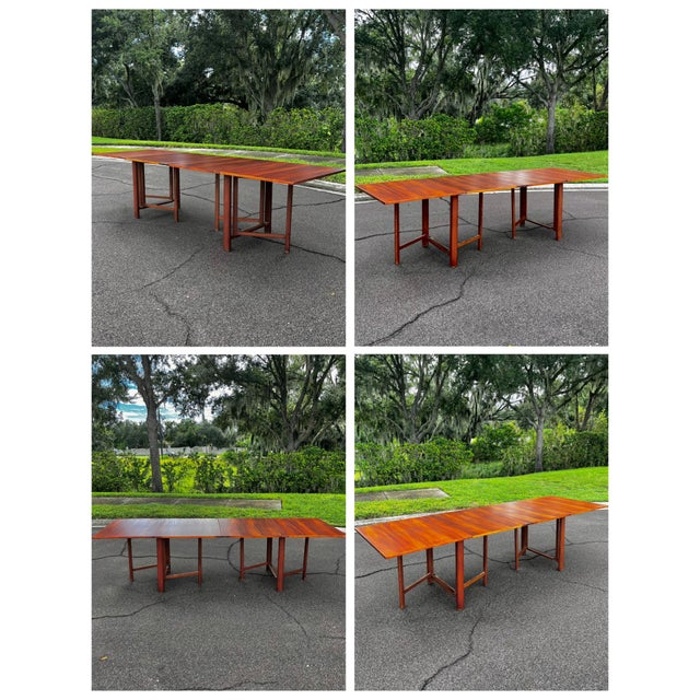 Brown Mid Century Modern ‘Maria’ Extendable and Folding Dining Table | Bruno Mathsson For Sale - Image 8 of 18