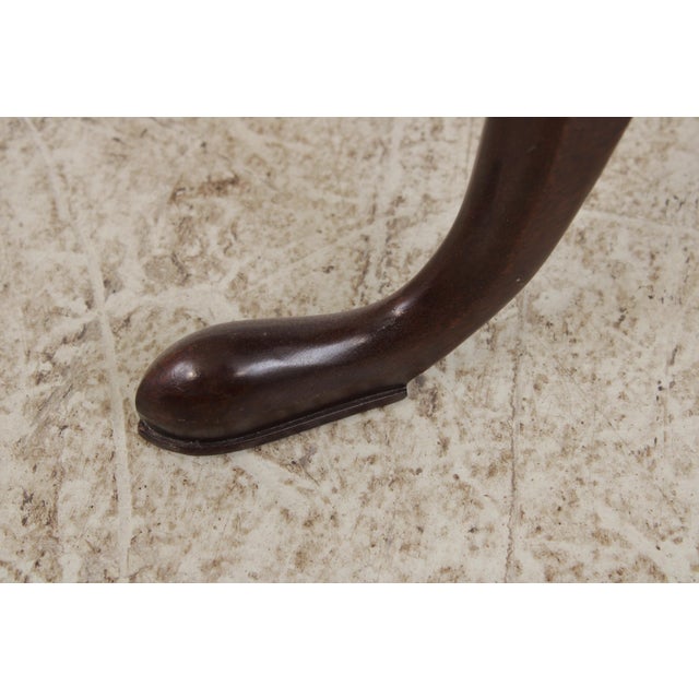 Wood Biggs Scallop Tilt Top Mahogany Candle Stand Table For Sale - Image 7 of 12