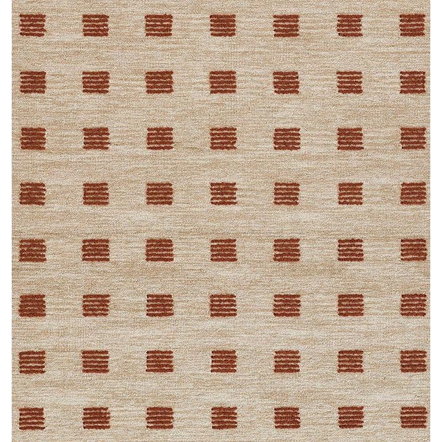 Brick Red Momeni Archer Geometric Rust Hand Tufted Area Rug 5' X 8' For Sale - Image 8 of 11