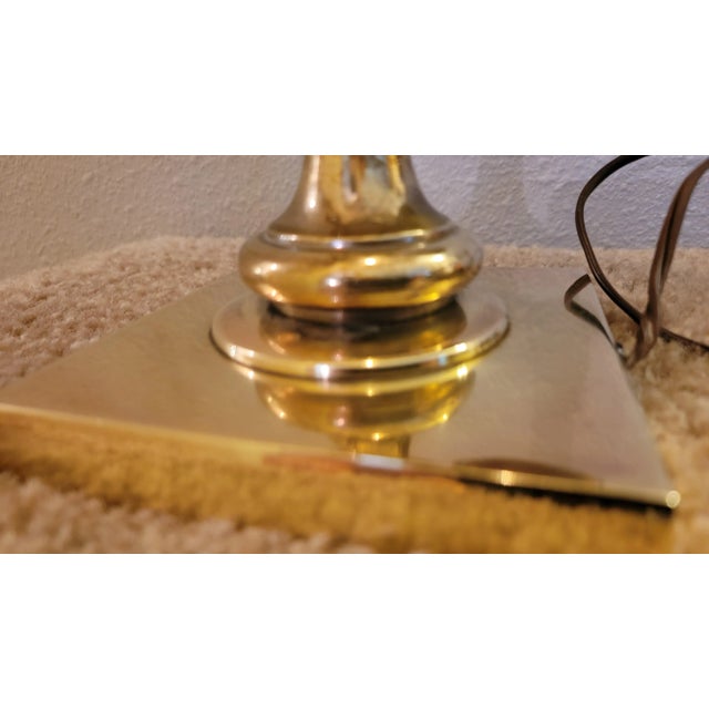Stiffel Vintage Mid-Century Stiffel Attributed Brass Powder Horn Table Lamp For Sale - Image 4 of 12