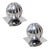 Chromed Metal Table Lamps with Touch Function, Set of 2 For Sale