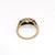 Mid 20th Century Vintage Old Mine Cut Diamond & 18k Yellow Gold Three-Stone Ring - Size 7.25 For Sale - Image 5 of 9