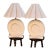 Vintage Pink Plaster Sculptural Nautilus Shell Table Lamps, a Pair — Hollywood Regency, Rewired For Sale