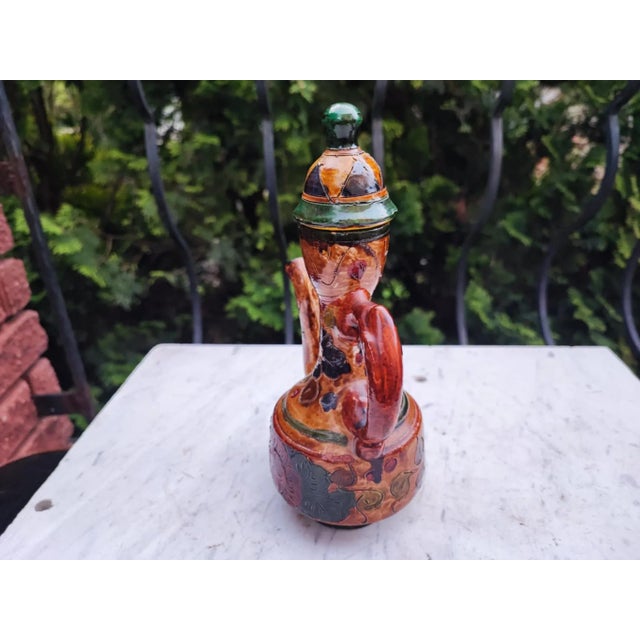 Art Deco Ceramic Jug Carafe, Hutsul, 1920s For Sale - Image 9 of 11