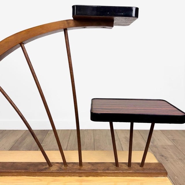 Wood Arpeggio Plant Stand, 1950s For Sale - Image 7 of 14