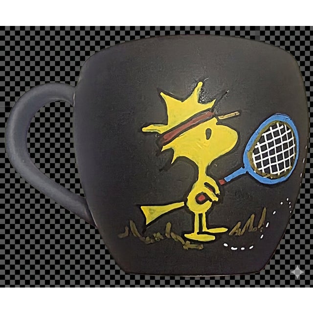 Ceramic Hand Painted Woodstock Gold Edition Sketch Mugs - Set of 4 For Sale - Image 7 of 9