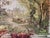 Early 20th Century French Château Landscape Jacquard Woven Tapestry With Carriage & Courtly Scene For Sale - Image 5 of 11