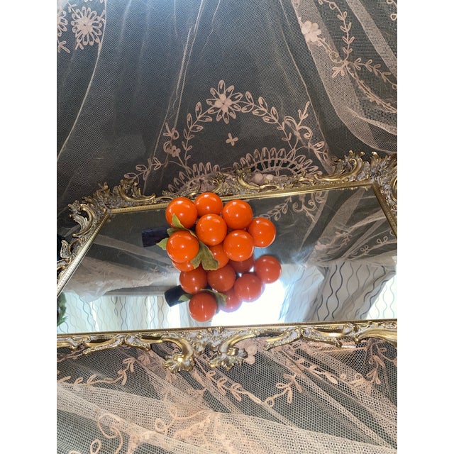 Mid-Century Modern 1960s Mid-Century Modern Bright Orange Lucite Grape Cluster" For Sale - Image 3 of 8