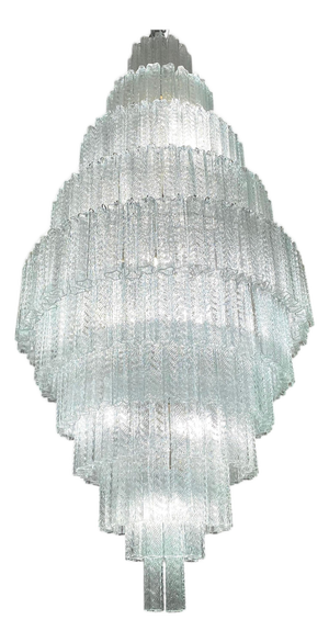 Italian Monumental Murano Glass Tronchi Chandelier, 1990s
