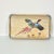 This is a Cerused Oak wooden tray from the 1960s with metal corners and slotted side handles. The design is a hand-painted...