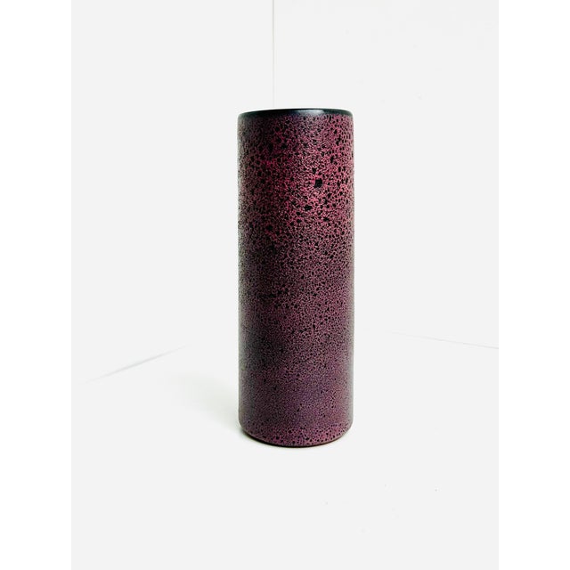Black Violet and Black Ceramic Vase from Töpferhof Römhild, Germany, 1960s For Sale - Image 8 of 11