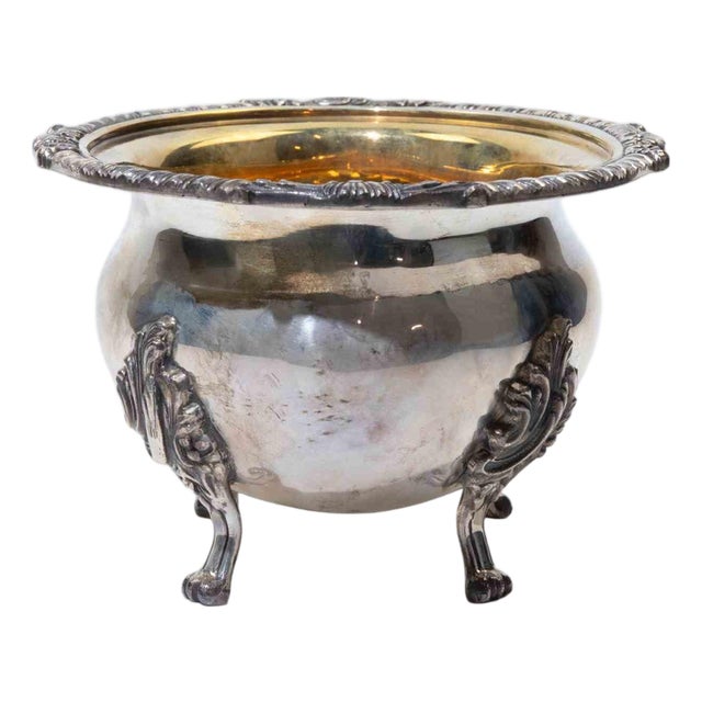 Rococo Revival Italian Silver-Gilt Open Salt Bowl, 1970s For Sale