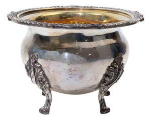 Rococo Revival Italian Silver-Gilt Open Salt Bowl, 1970s