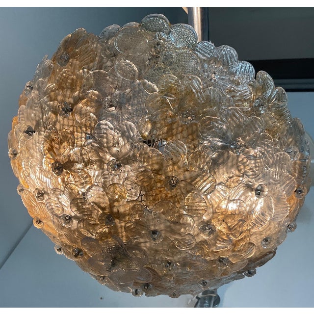 Metal Coloured Glass Ceiling Light by Seguso, 1960 For Sale - Image 7 of 18