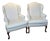 Vintage Pair of Queen Anne Style Wingback Chairs For Sale