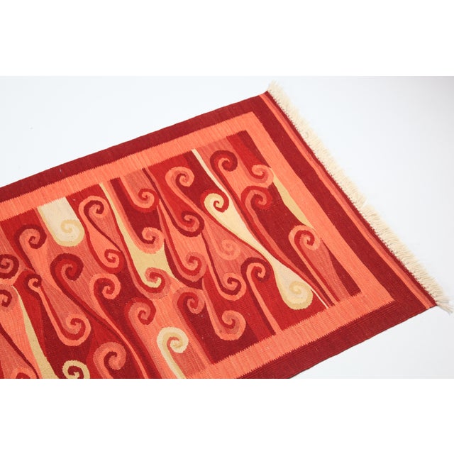 Textile Handmade Modern Design Oushak Hallway Kilim Runner For Sale - Image 7 of 10