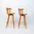 Rustic 1980s Set of 4 Knotty Pine Swivel Captain’s Bar Stools With Saddle Seats For Sale - Image 3 of 8