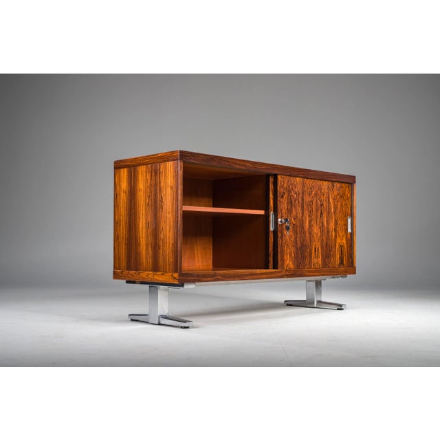 Mid-Century Wood Veneer Sideboard with Chrome Legs, 1960s For Sale - Image 13 of 18
