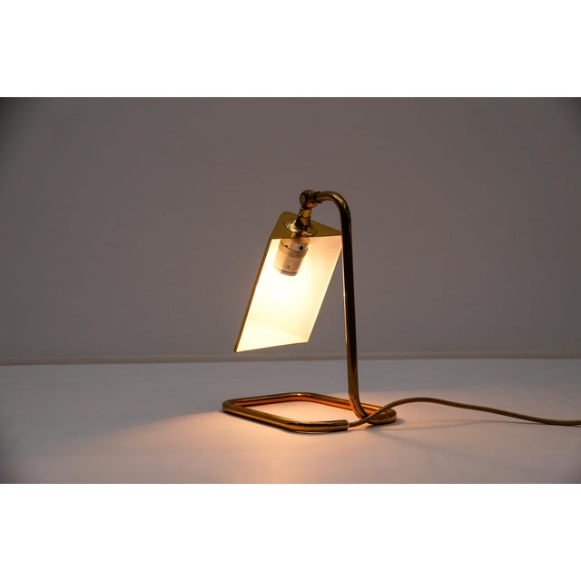 Gold Mid-Century Modern Adjustable Brass Table Lamp by Florian Schulz, Germany, 1960s For Sale - Image 8 of 14