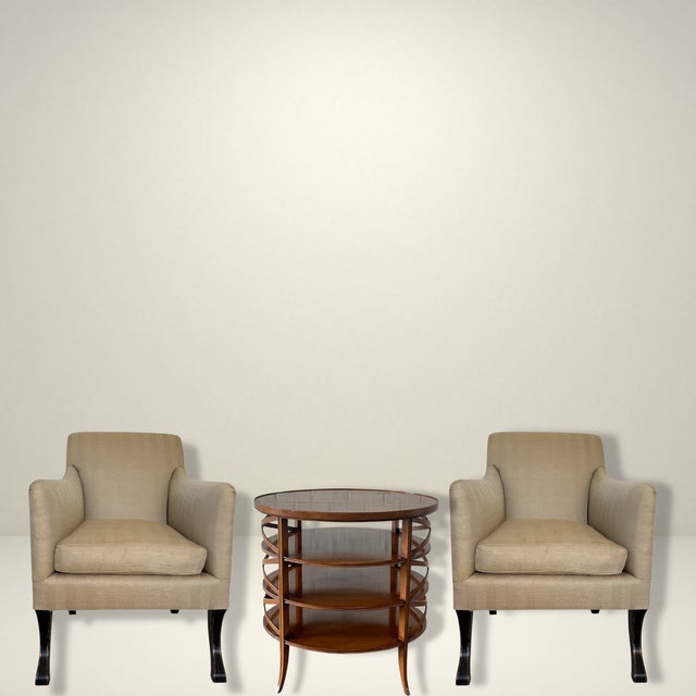 Rose Tarlow Regency Sabreleg Armchairs- A Pair For Sale - Image 9 of 9