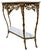 Louis XV Rococo Style Brass Console and Mirror, 1920s, Set of 2 For Sale - Image 4 of 8