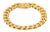 Contemporary Monaco Classic 14k Yellow Gold 11mm Wide Flat Cuban Link Bracelet 8.25" For Sale - Image 3 of 6
