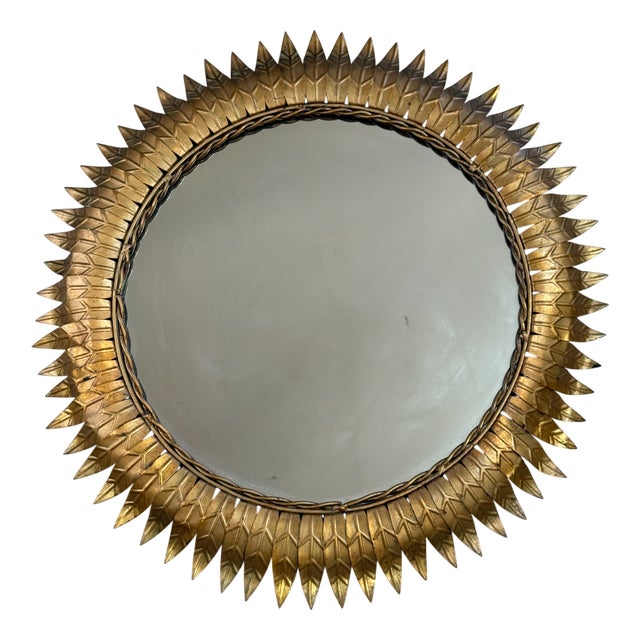 Vintage Italian Sun Mirror, 1950s For Sale