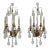 Late 19th Century Electrified French Bronze Wall Sconces With Rock Crystal - a Pair For Sale