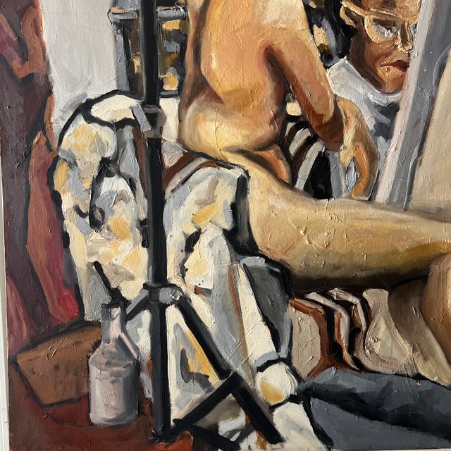 Paint Oil on Canvas Modern Impressionist American Artist Titled Artist’s Dream Unframed Signed Jenna Coleman For Sale - Image 7 of 11