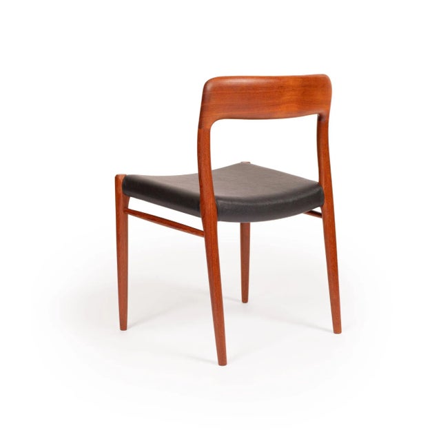 Brown Vintage Niels Otto Møller Model 75 Dining Chairs in Solid Teak (Set of 4) For Sale - Image 8 of 11