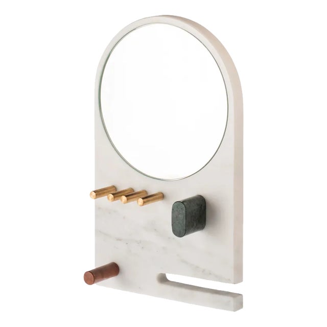 Marble Moody Jewelry Door Mirror by Cecilia Alemagna for Kimano For Sale