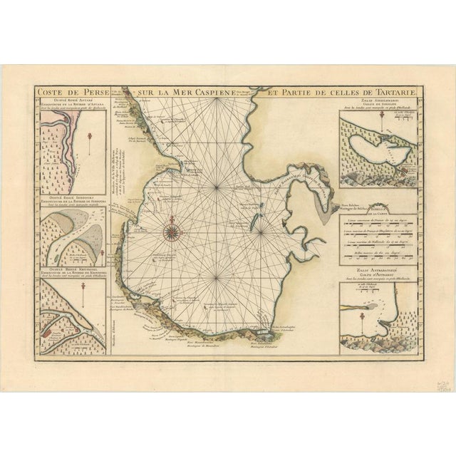Antique 2-Sheet Map of the Caspian Sea, 1723 For Sale - Image 3 of 6