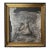 "Rhino" Black Abstract Art in Antique Frame, Black Textured Transitional Wall Art by JTS For Sale